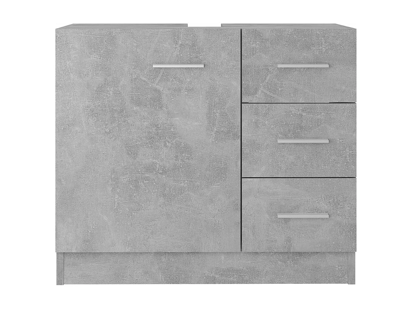 Meuble sous vasque Gris béton 63x30x54 cm Aggloméré FR13203