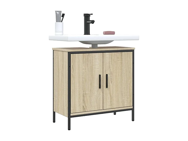 Meuble sous vasque chêne sonoma 60x30x60 cm FR33126