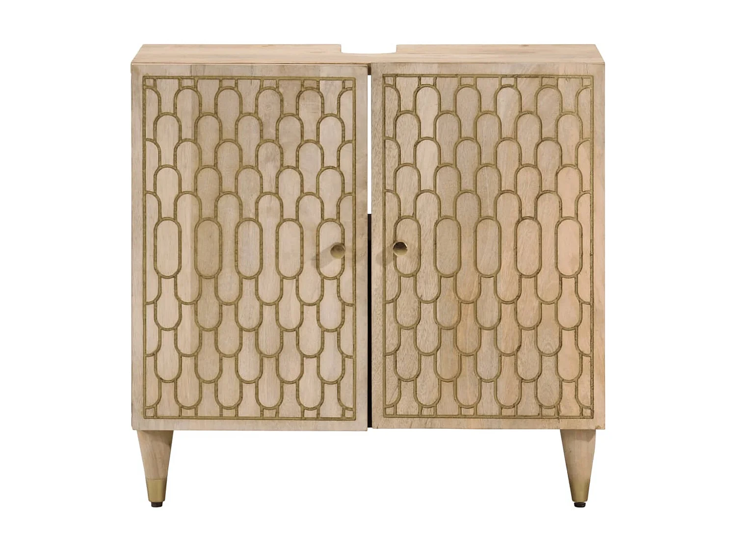 Armário para lavatório 62x33x58 cm madeira de mangueira maciça PT657847