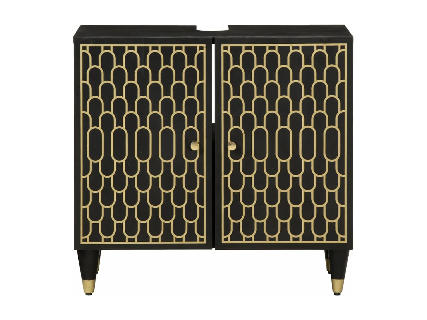 Armario de lavabo para baño madera maciza de mango 62x33x58 cm ES668477