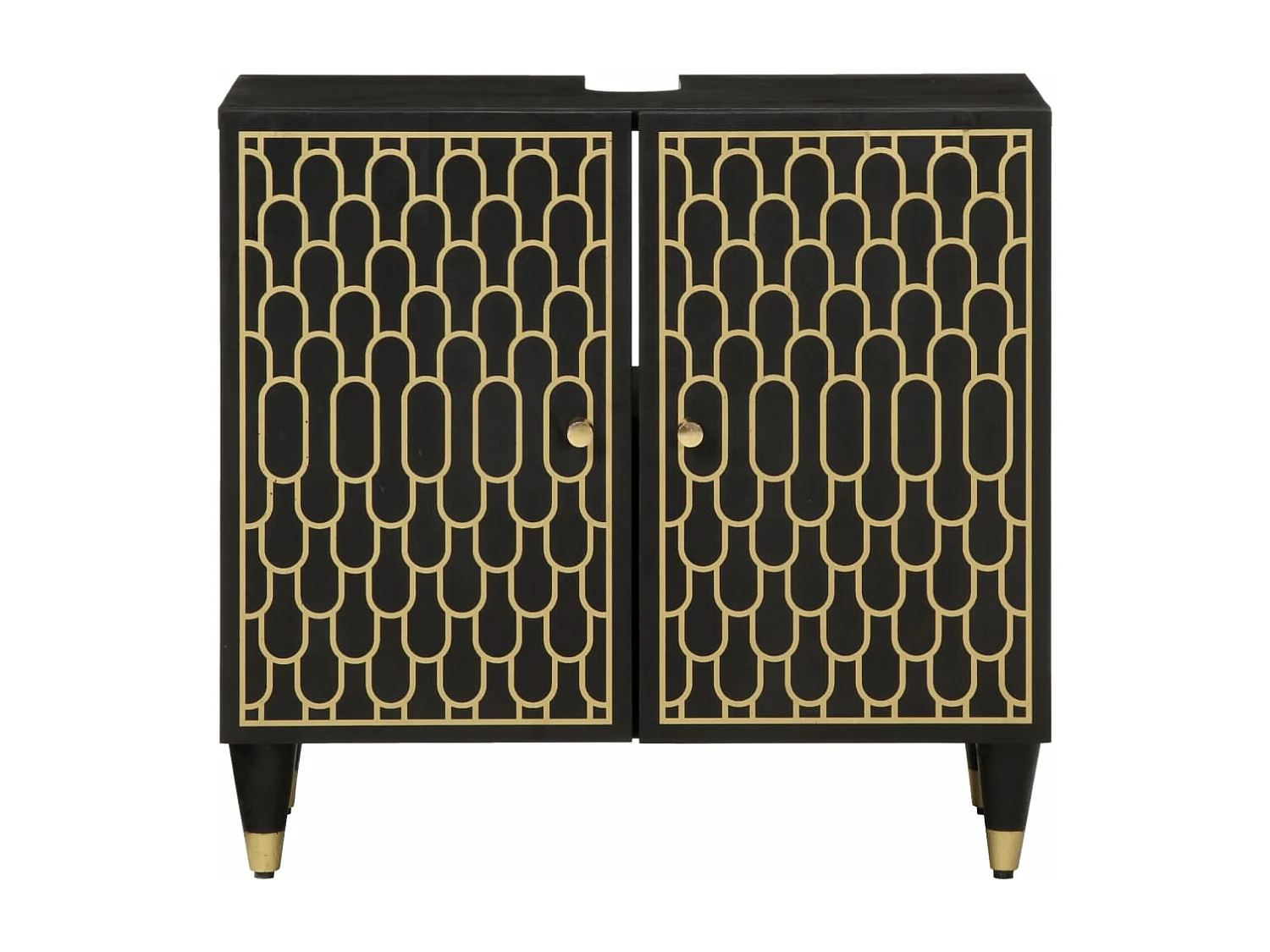 Armario de lavabo para baño madera maciza de mango 62x33x58 cm ES668477