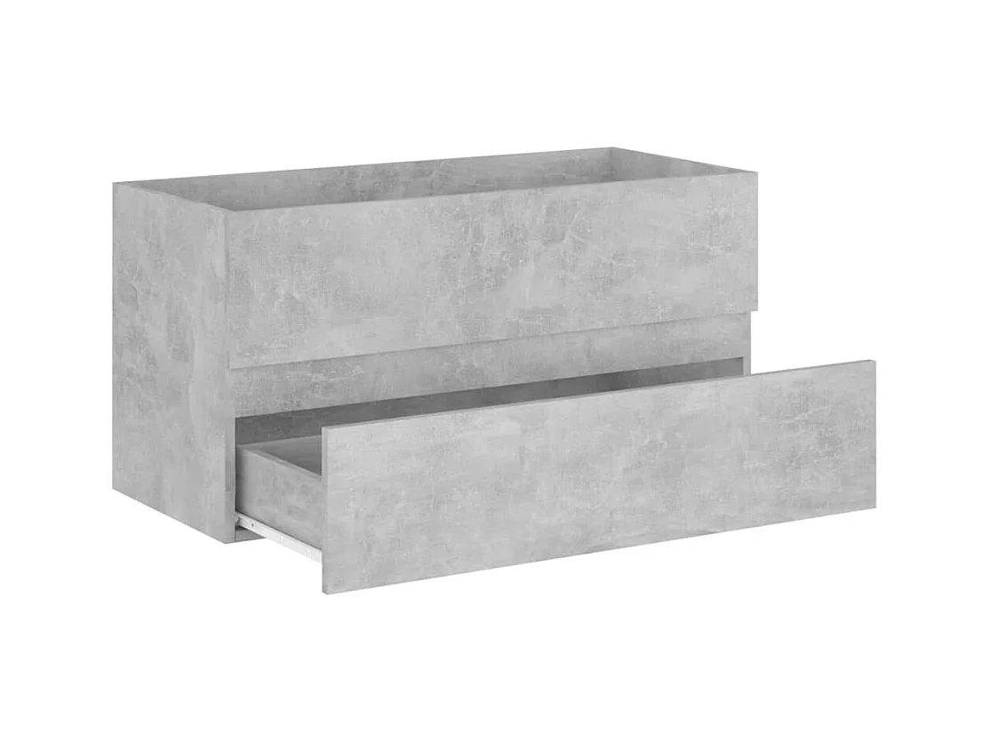 Armario para lavabo contrachapada gris hormigón 90x38,5x45 cm ES508420