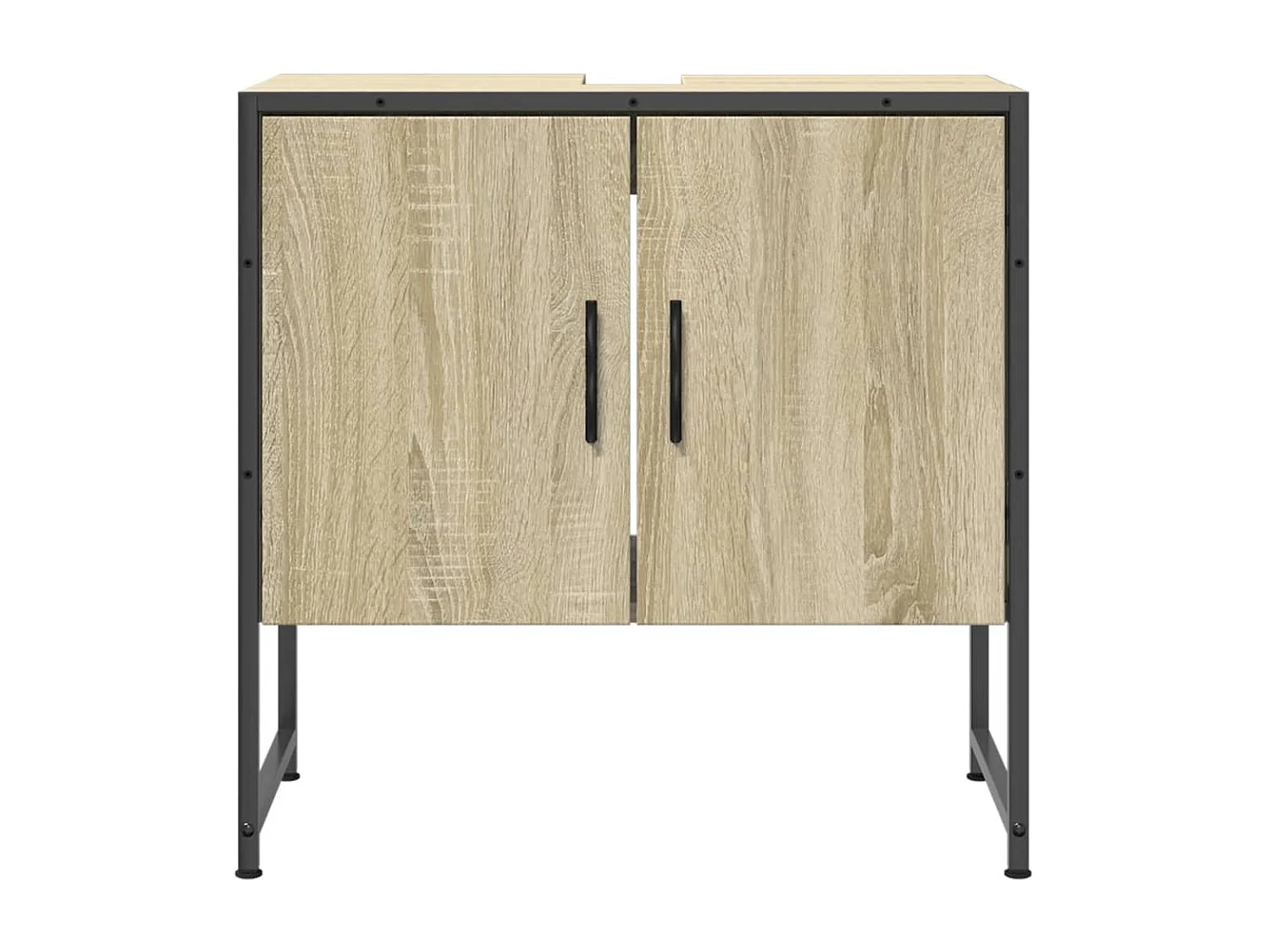 Meuble sous vasque chêne sonoma 60x33x60 cm FR36479