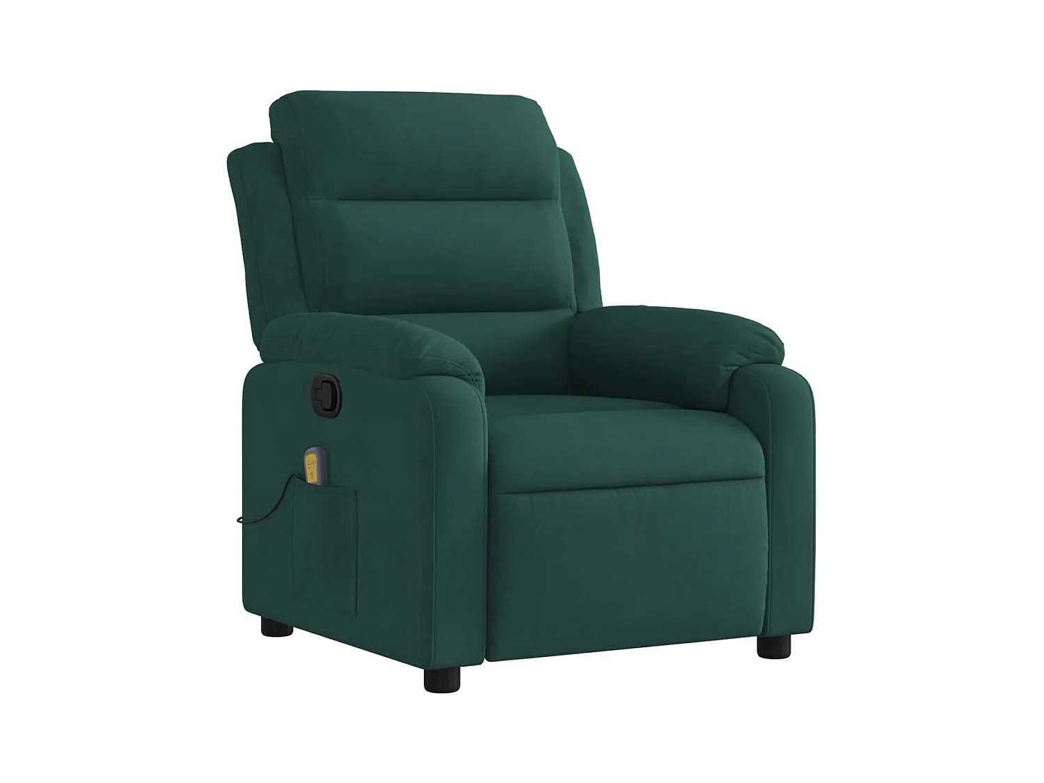 Fauteuil de massage inclinable vert foncé velours FR86029