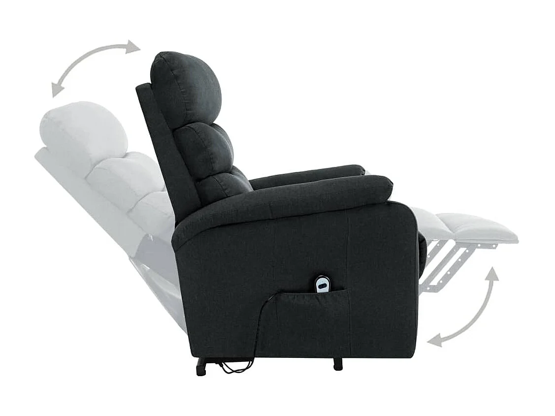 Sta-op-massagestoel stof donkergrijs BE508433