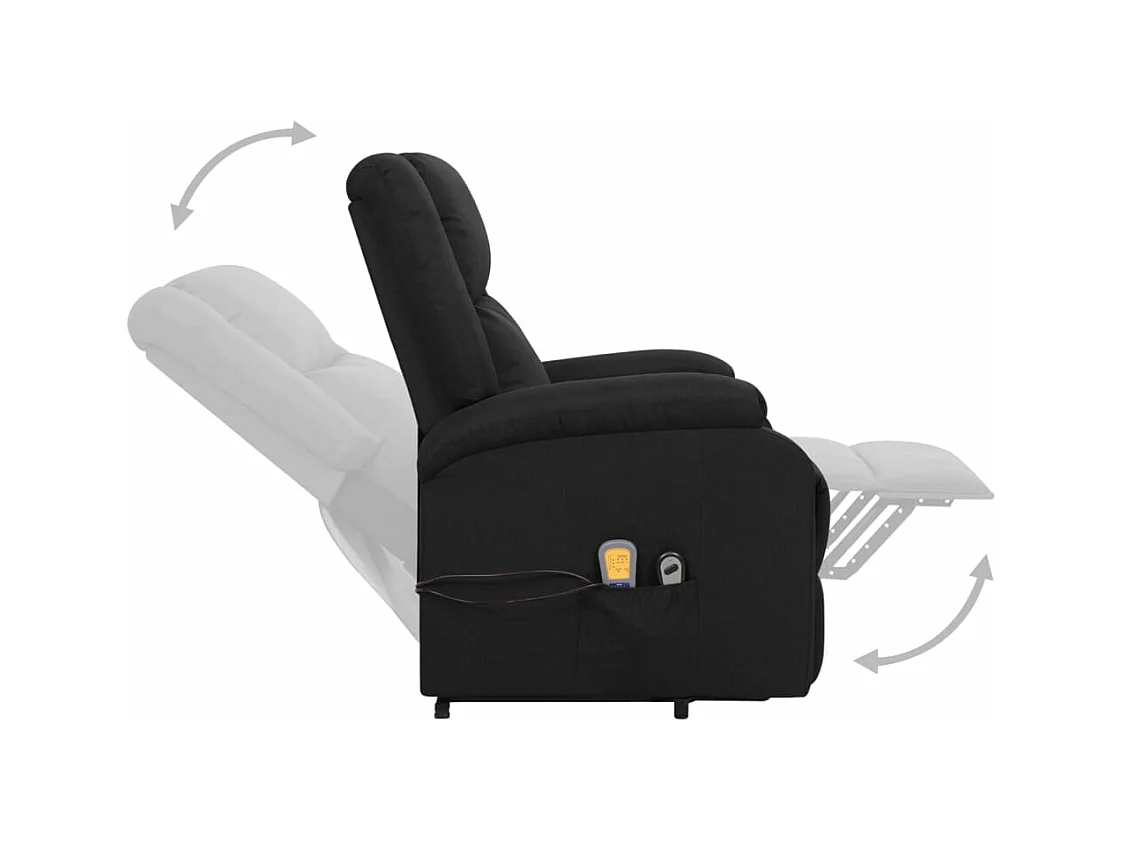 Fauteuil de massage Noir Tissu FR44597