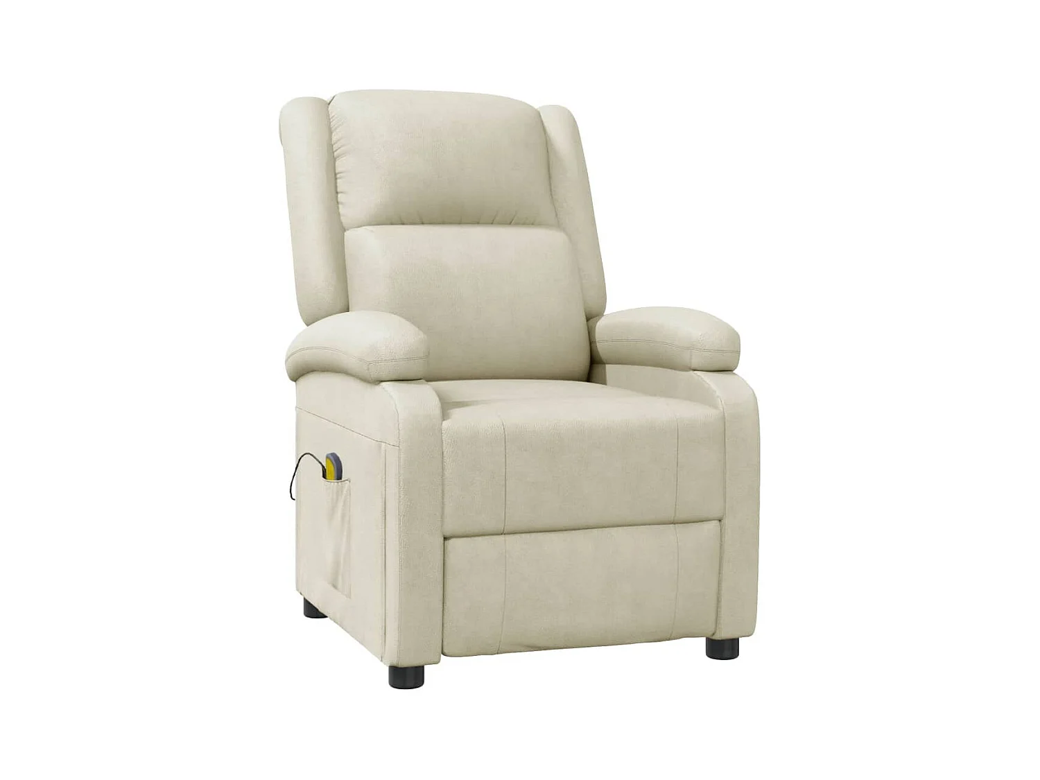 Sillón de masaje de cuero sintético crema ES133227