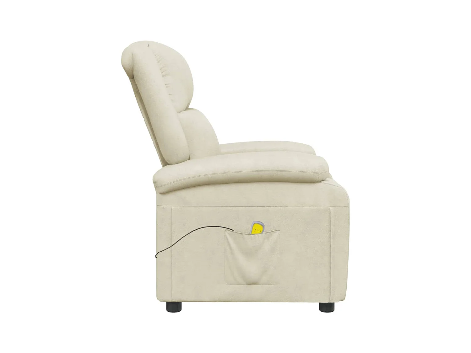 Sillón de masaje de cuero sintético crema ES133227