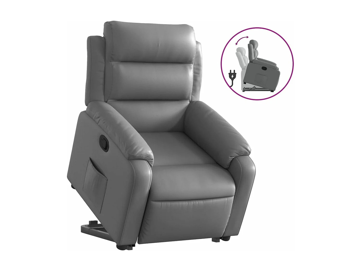 Fauteuil inclinable Gris Similicuir FR56521