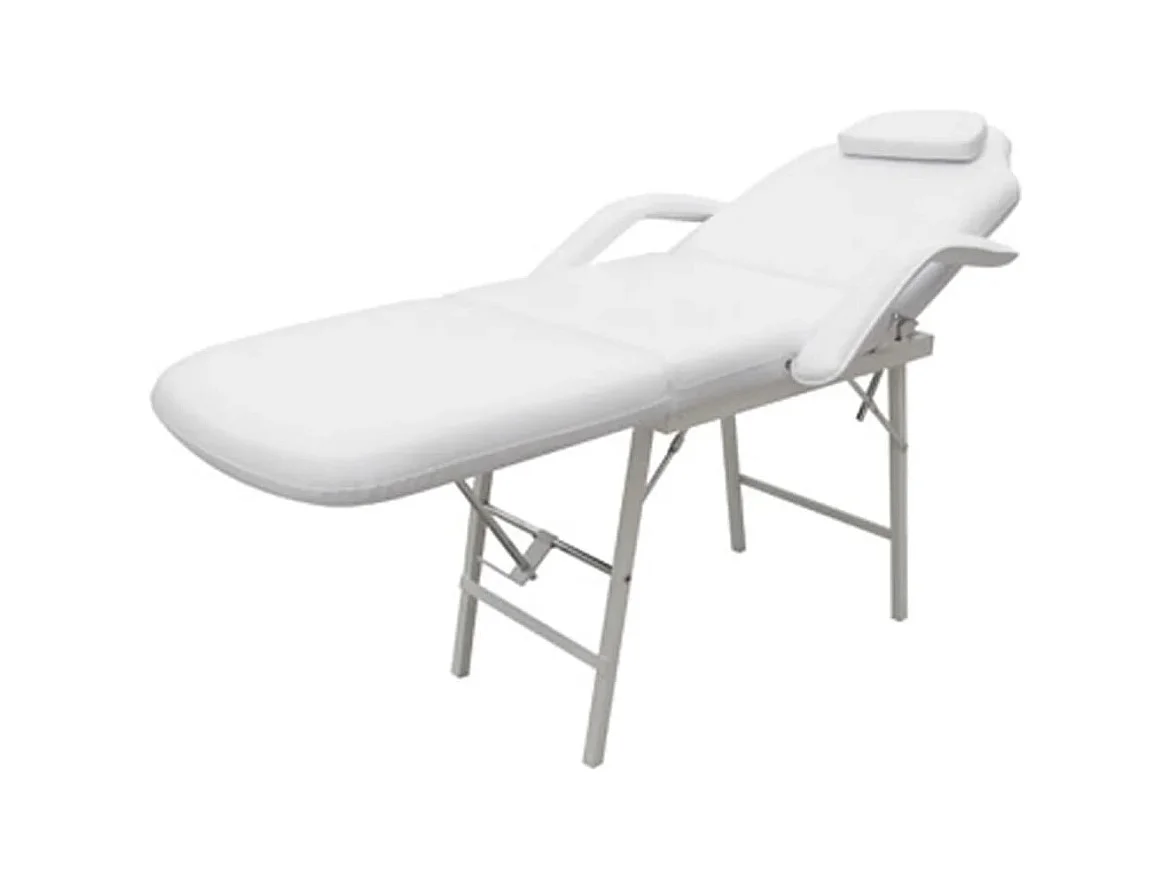Fauteuil de massage pour traitement facial Simili-cuir Blanc FR83332