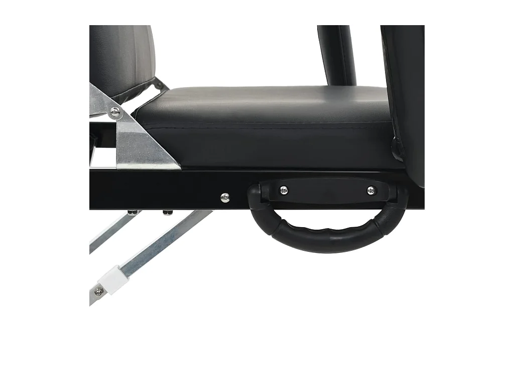 Fauteuil de massage pour traitement facial Simili-cuir Noir FR22554