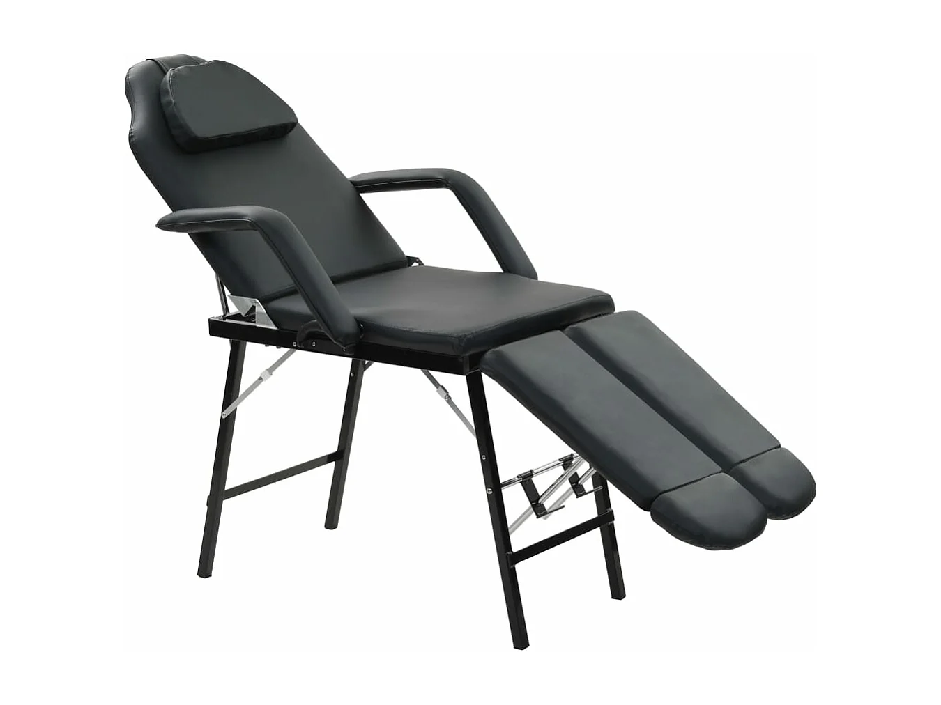 Fauteuil de massage pour traitement facial Simili-cuir Noir FR22554