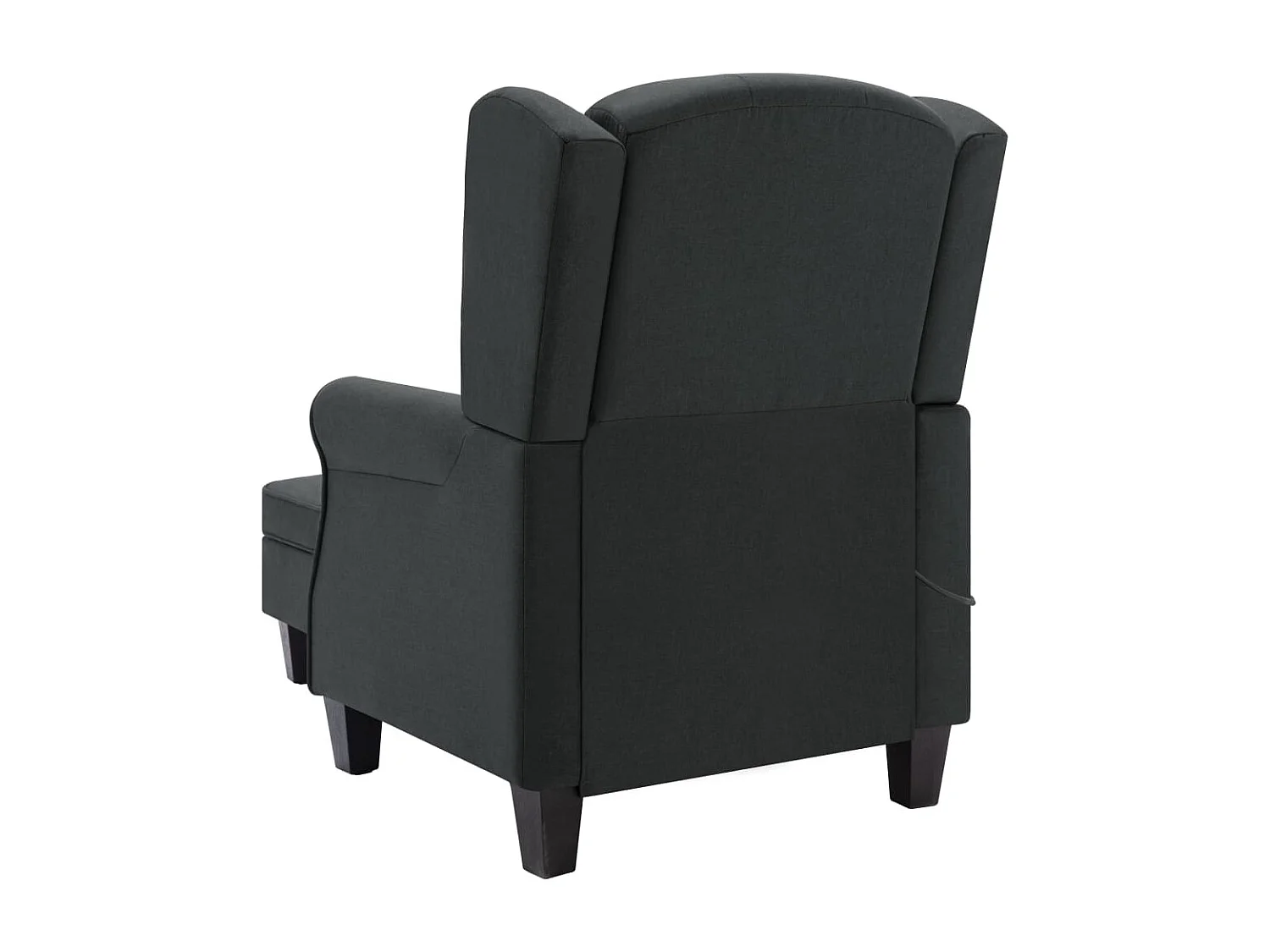 Fauteuil de massage avec repose-pied Gris foncé Tissu FR24221