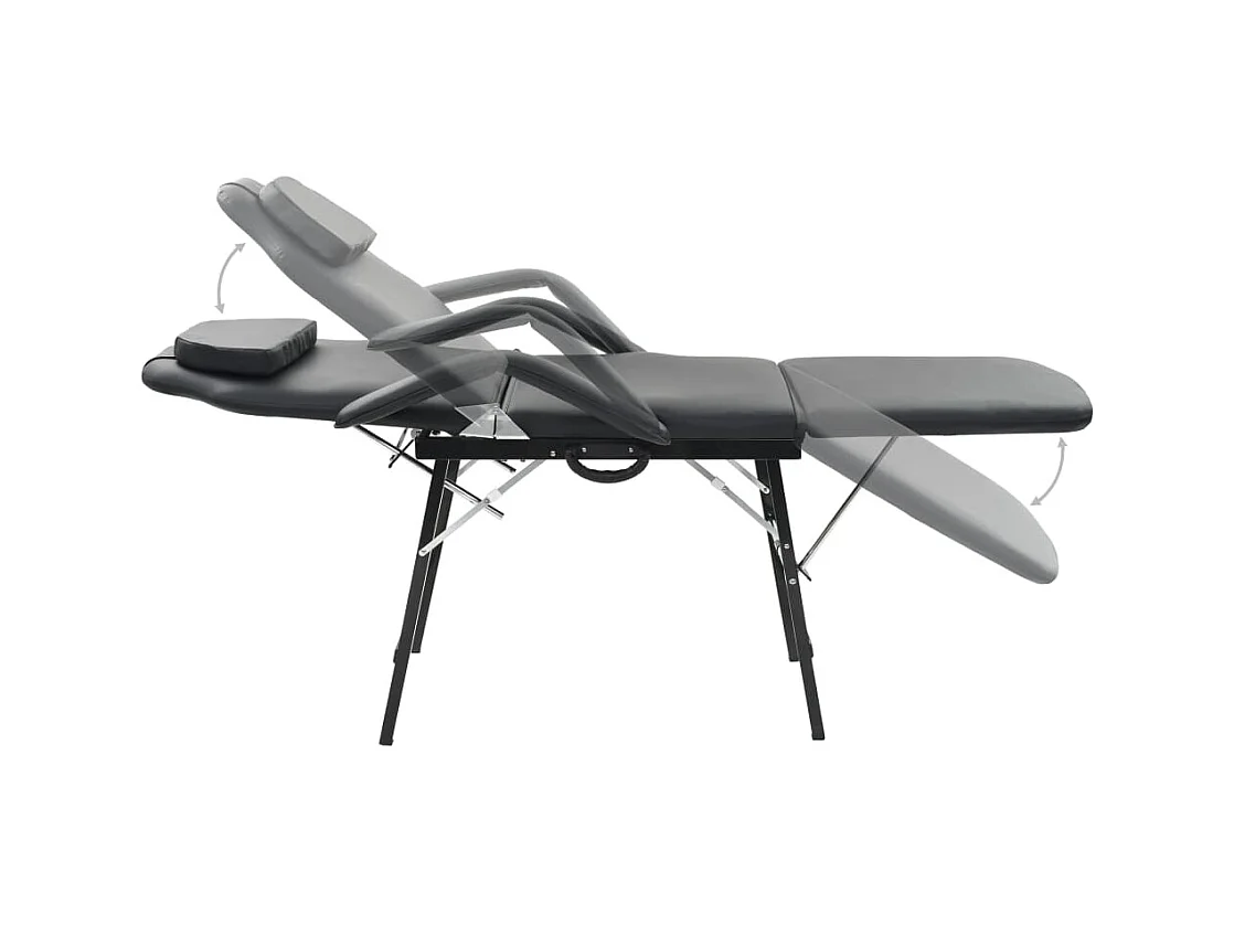 Fauteuil de massage pour traitement facial Simili-cuir Noir FR75871