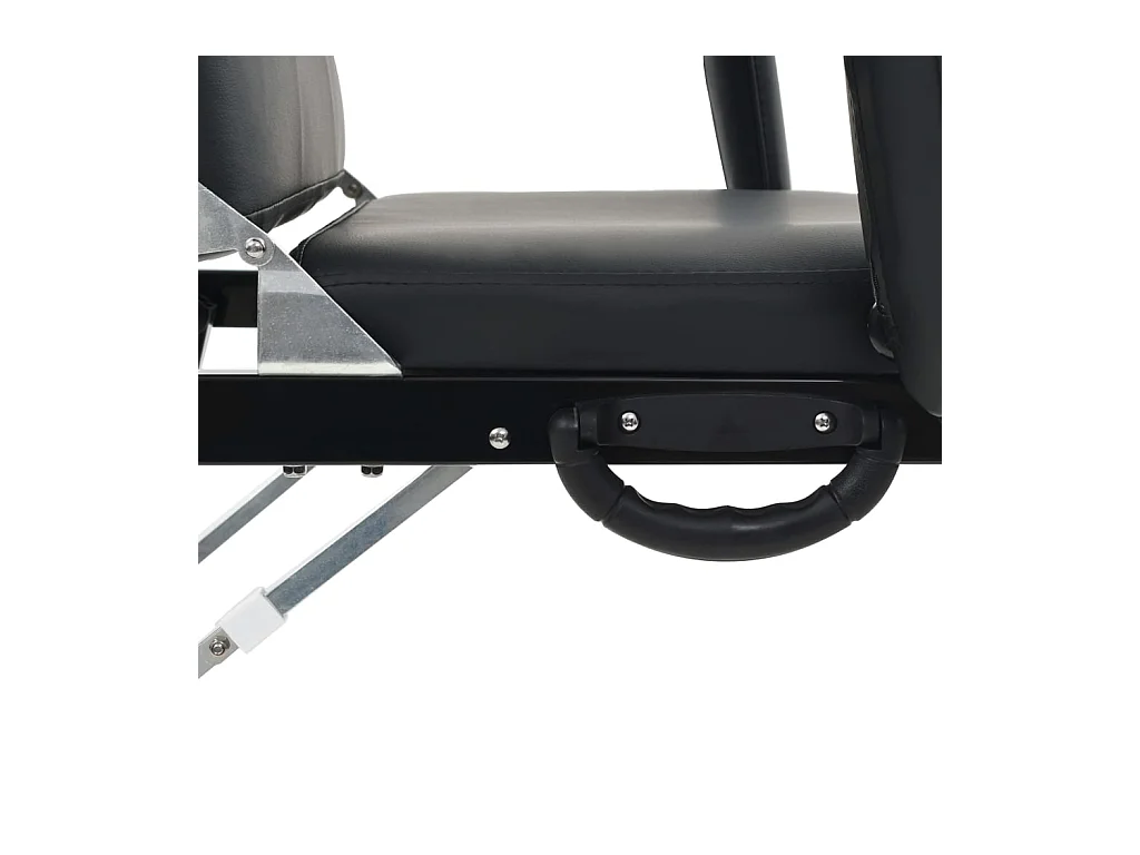Fauteuil de massage pour traitement facial Simili-cuir Noir FR75871