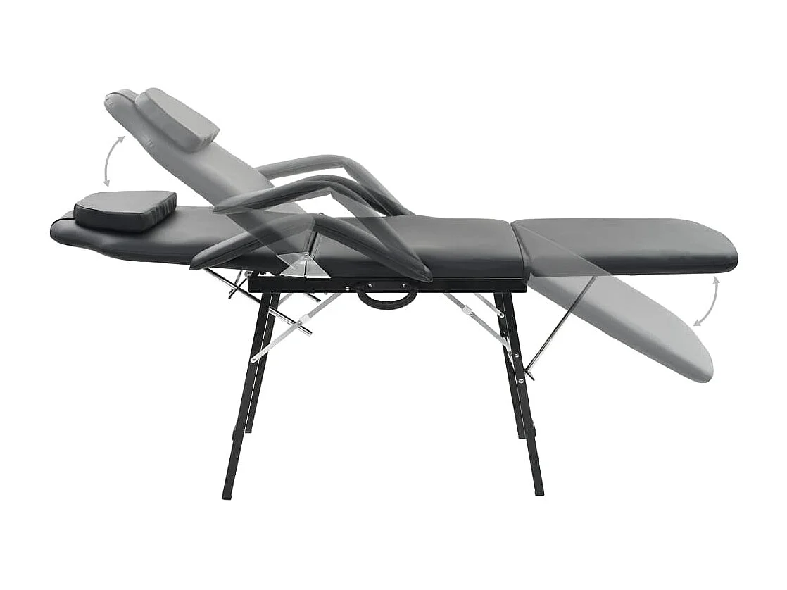 Fauteuil de massage pour traitement facial Simili-cuir Noir FR75871