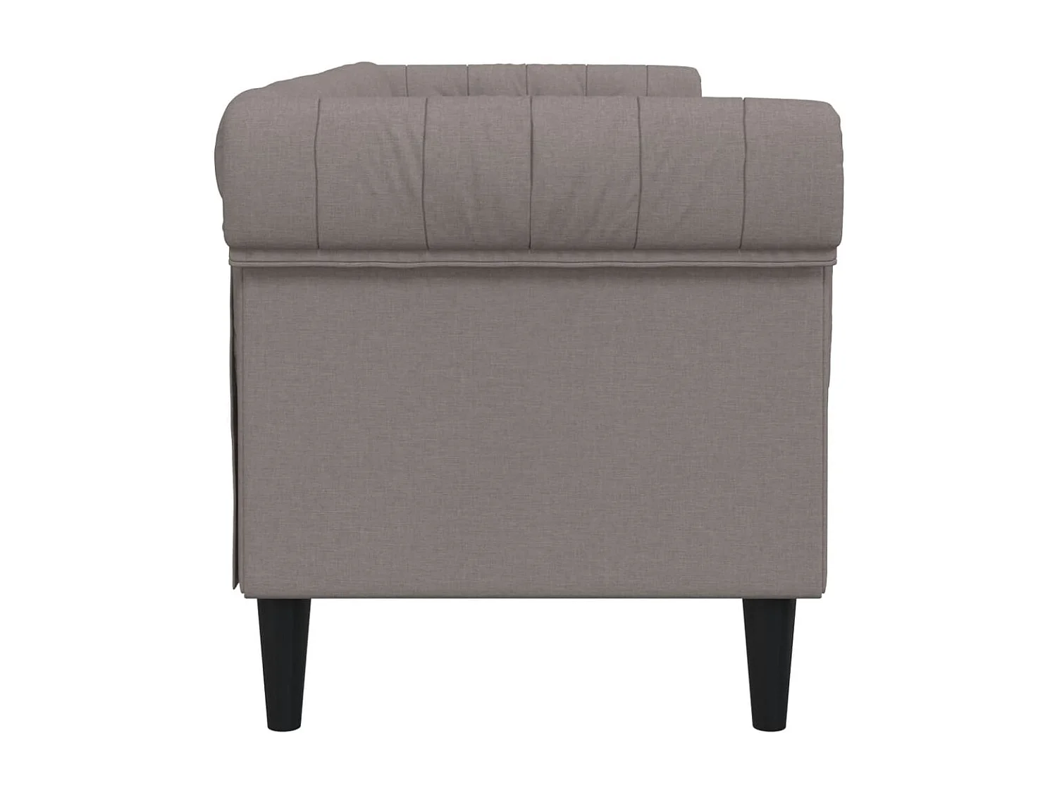Sofá Chesterfield de 3 plazas tela gris taupe ES210857