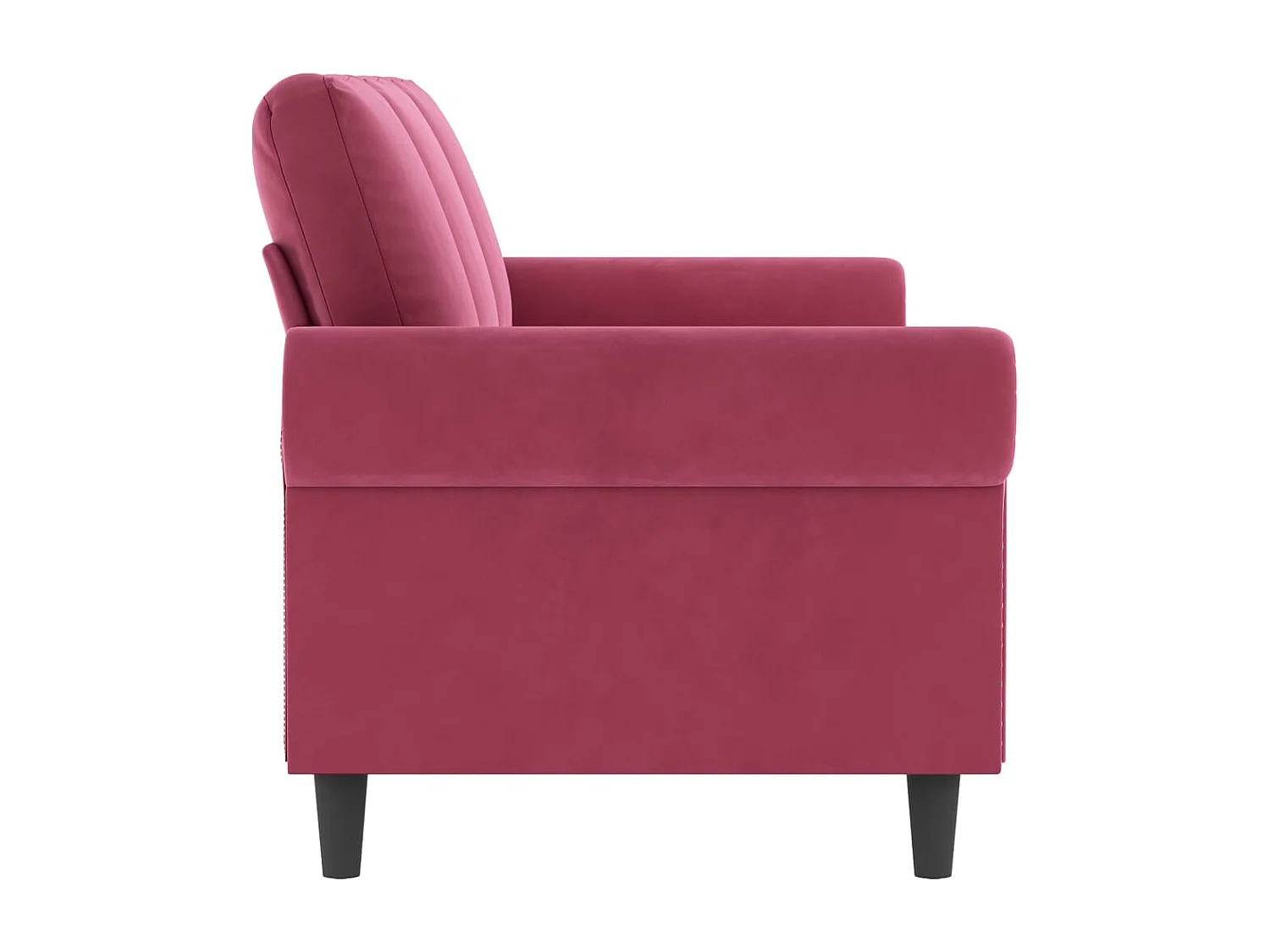 Canapé à 3 places Rouge bordeaux 180 cm Velours FR52428