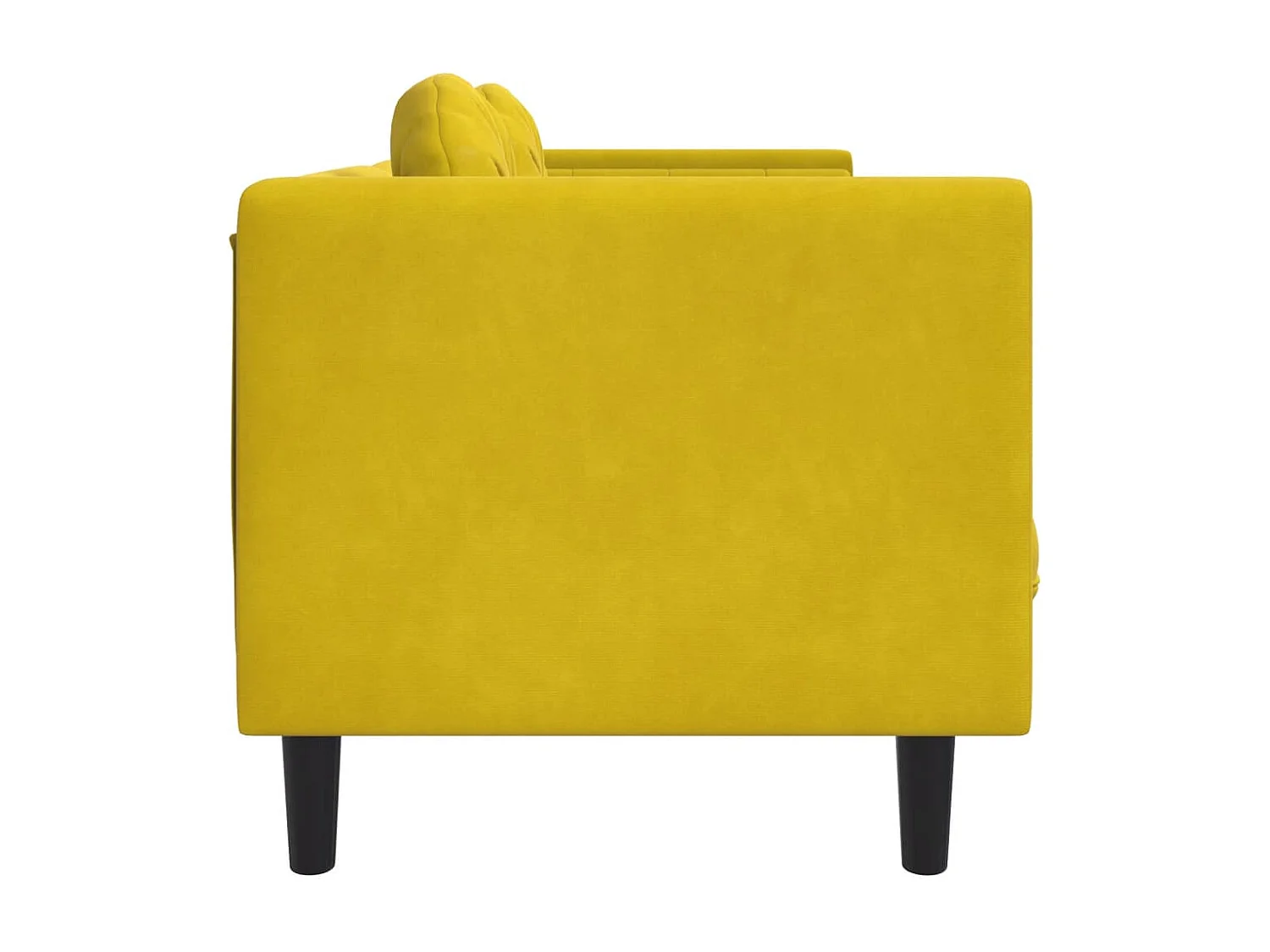 Canapé avec coussins 2 places jaune velours FR95045