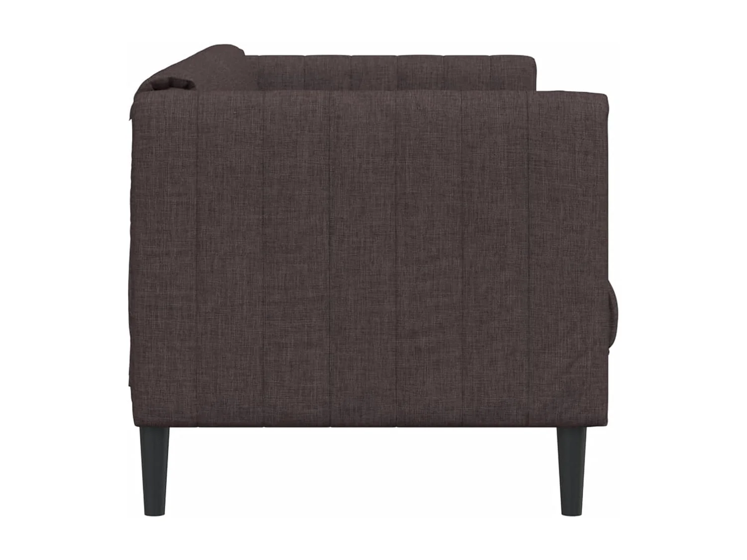 Canapé à 2 places marron foncé tissu FR47411