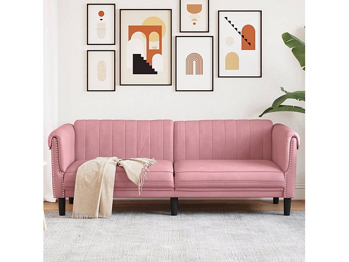 Roche Bobois Designer Sofa en cuir rouge Canapé deux places sur France | canape roche bobois rouge
