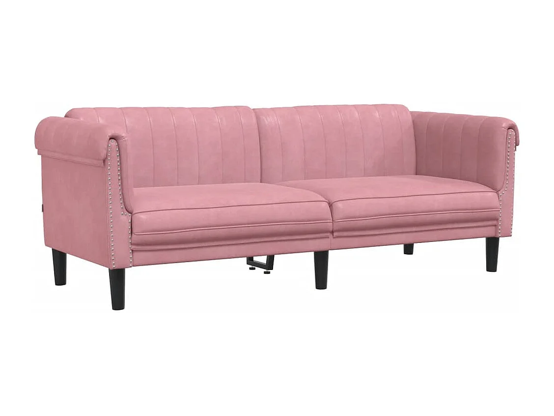 Canapé à 3 places rose velours FR61945