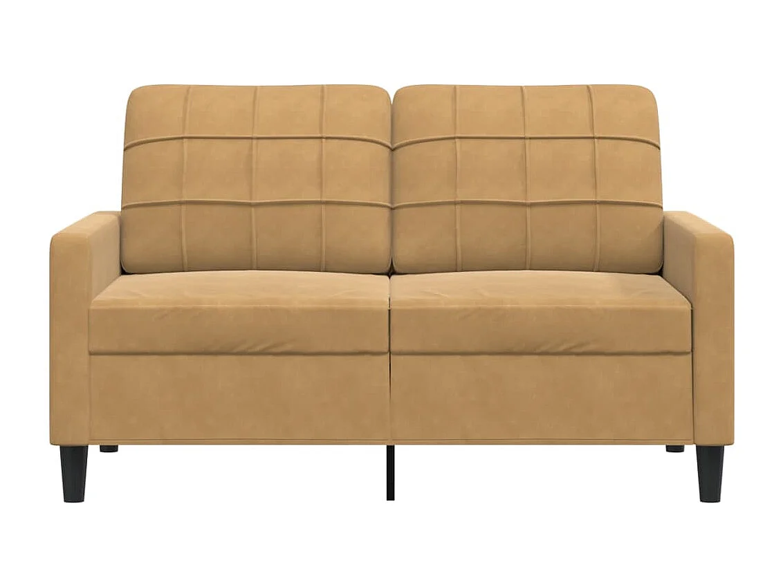 Canapé à 2 places Marron 120 cm Velours FR23378