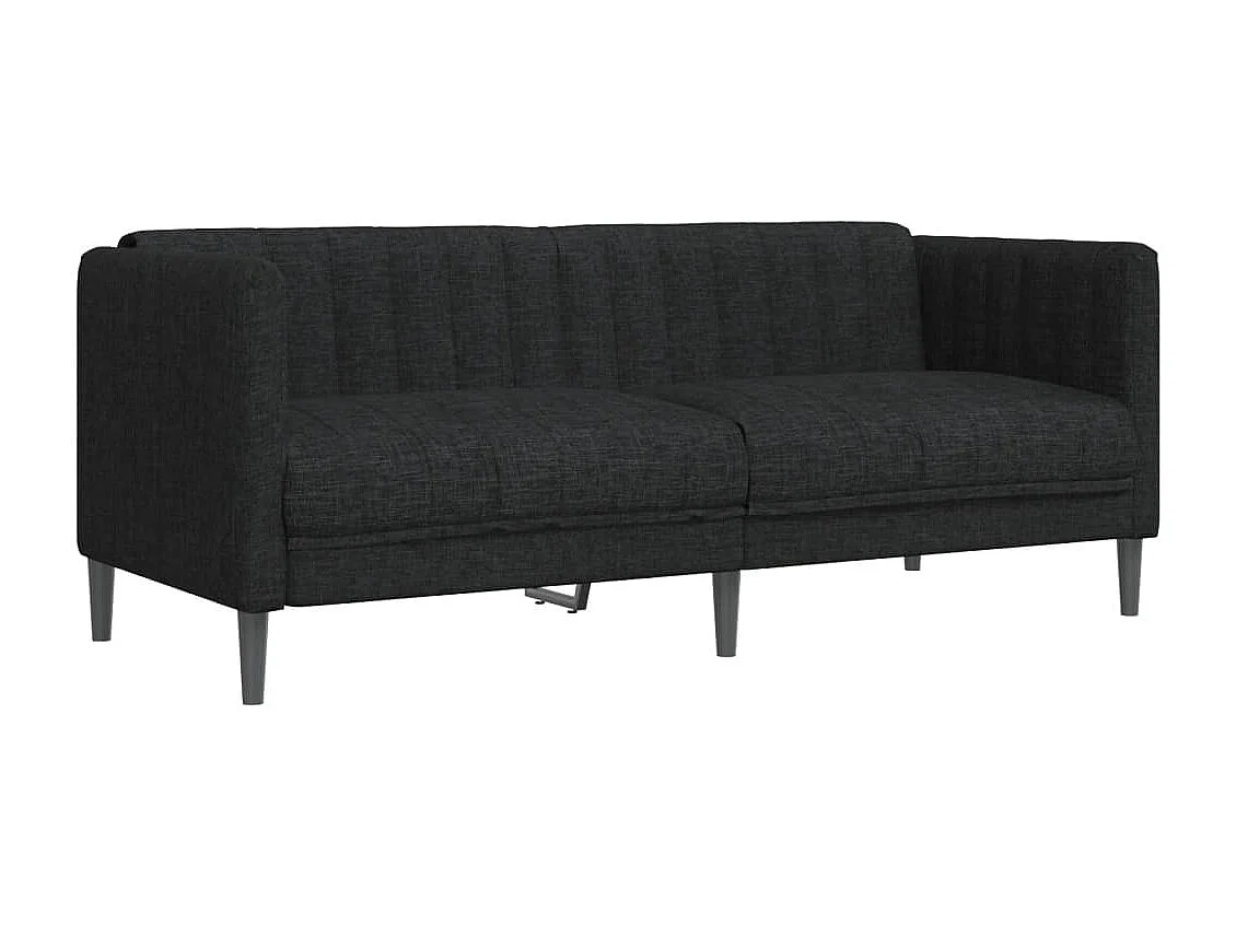 Canapé à 2 places noir tissu FR69796