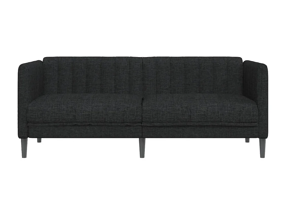 Canapé à 2 places noir tissu FR69796