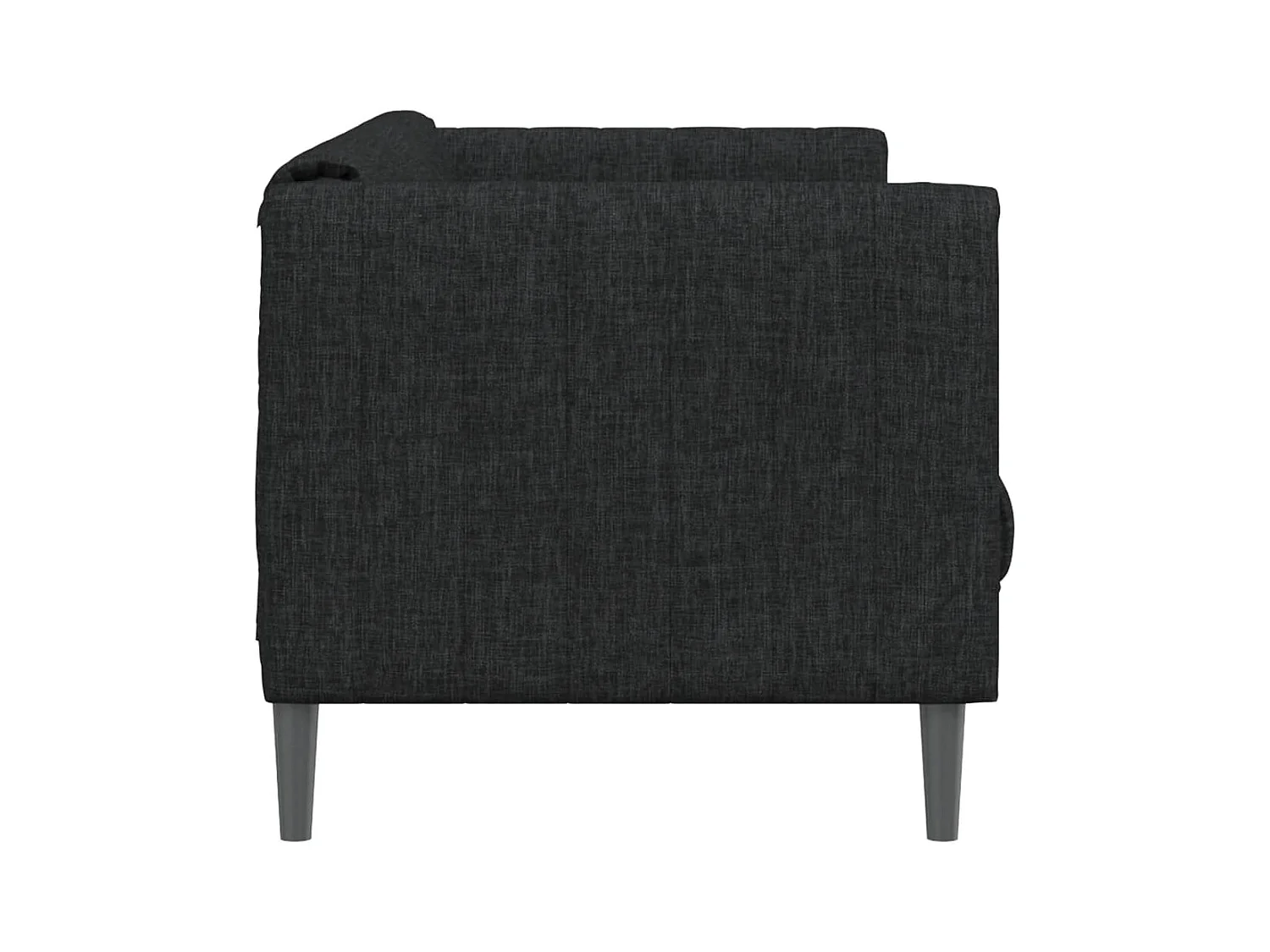 Canapé à 2 places noir tissu FR69796