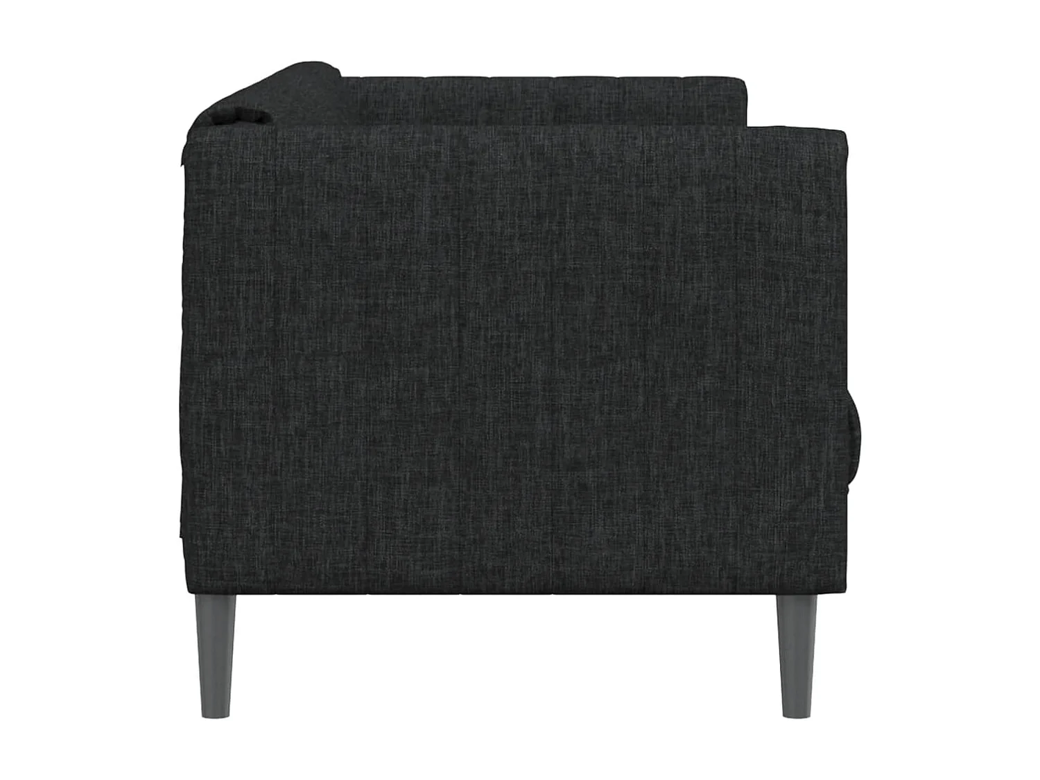 Canapé à 2 places noir tissu FR69796