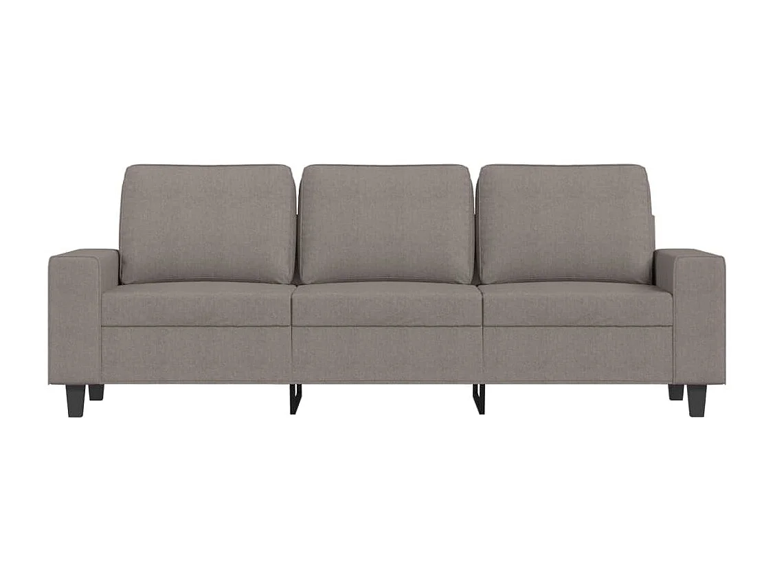 Canapé à 3 places avec repose-pieds Taupe 180 cm Tissu FR33692
