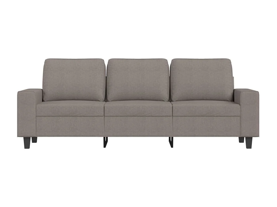 Canapé à 3 places avec repose-pieds Taupe 180 cm Tissu FR33692