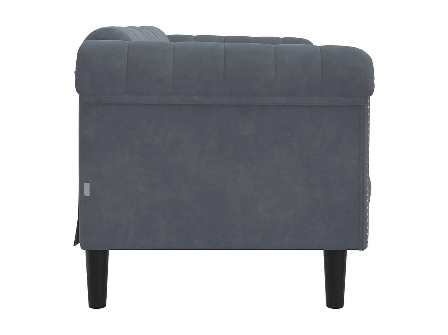 Canapé à 2 places gris foncé velours FR17047