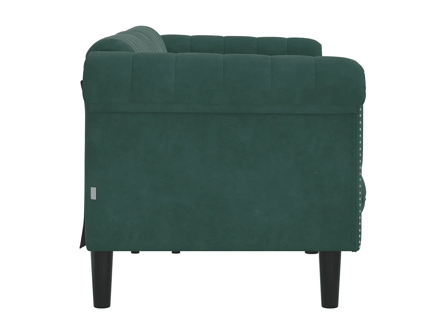 Canapé à 3 places vert foncé velours FR15715