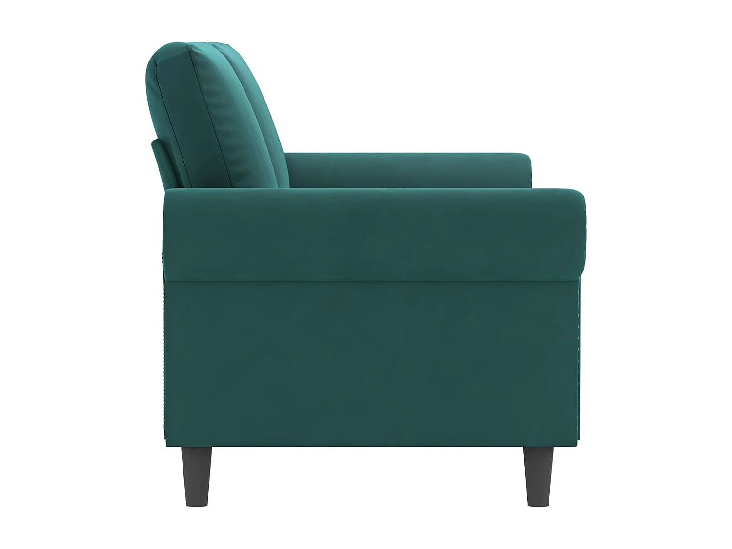 Canapé à 2 places Vert foncé 140 cm Velours FR37882