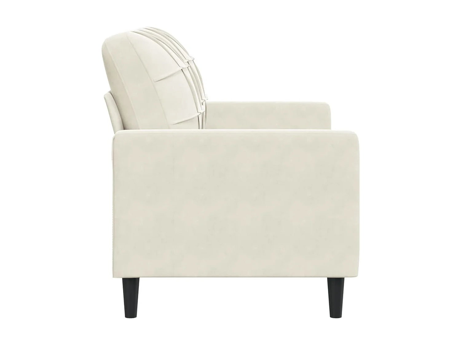 Canapé à 2 places Crème 120 cm Velours FR60738