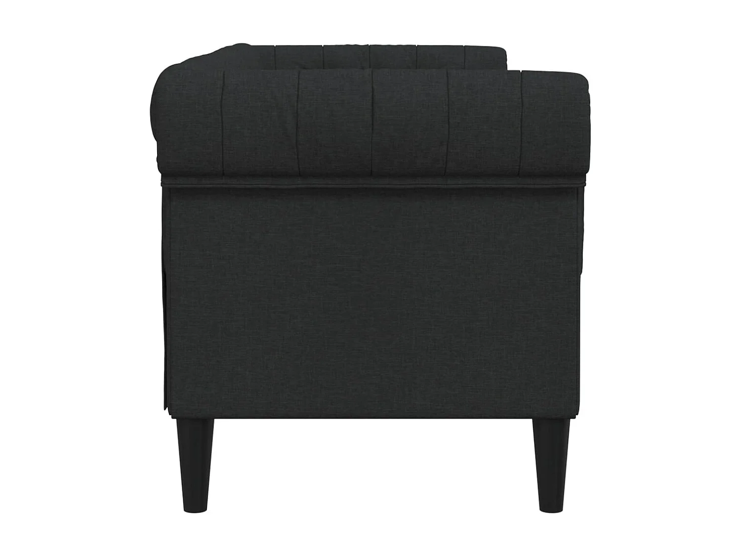 Canapé Chesterfield 2 places noir tissu FR10190
