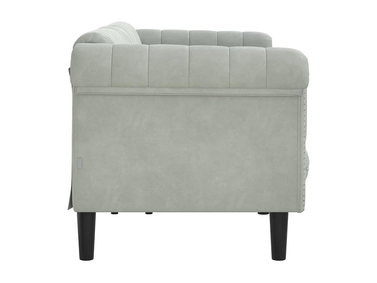 Canapé à 3 places gris clair velours FR80212