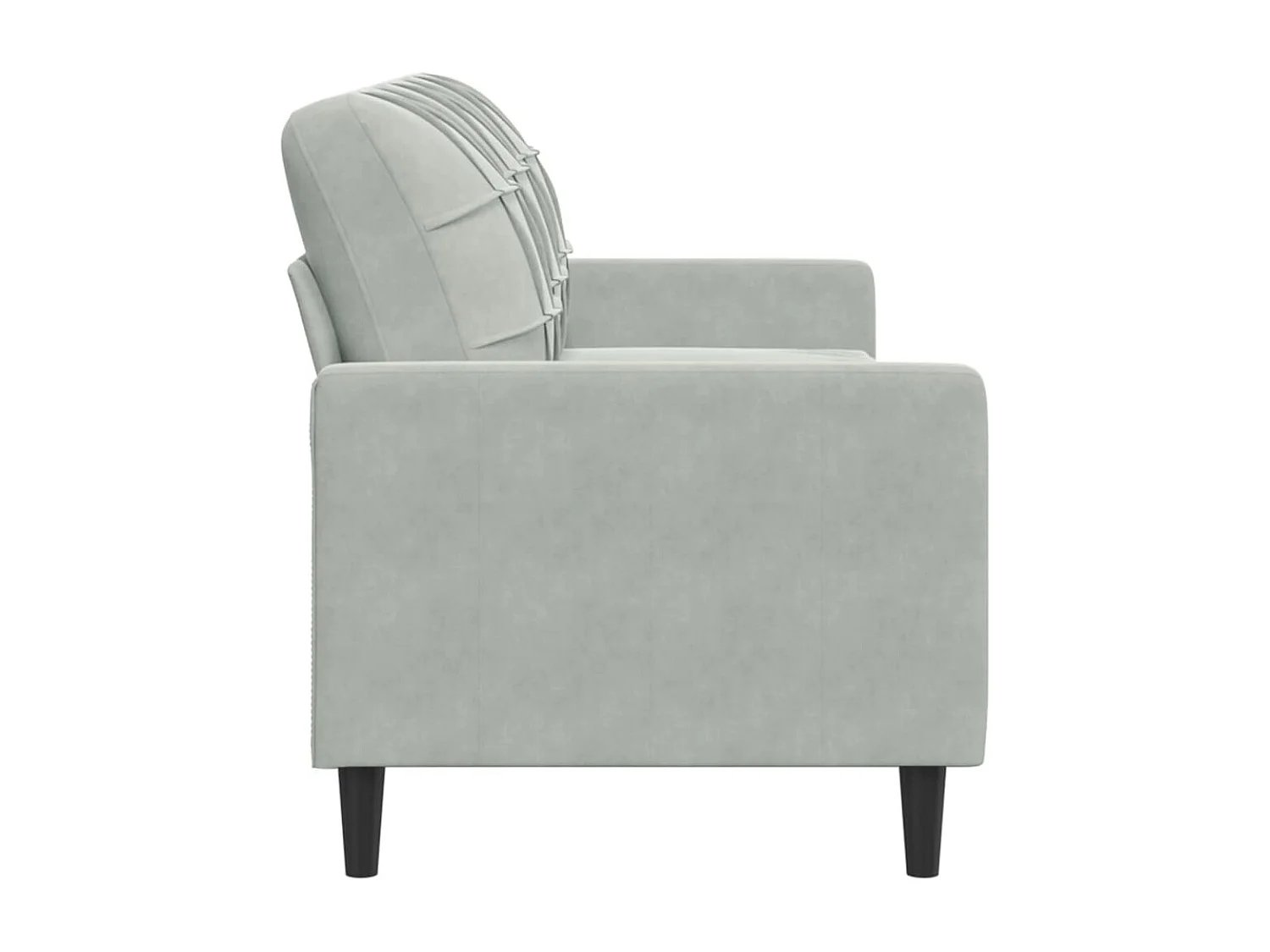 Canapé à 3 places Gris clair 180 cm Velours FR31429