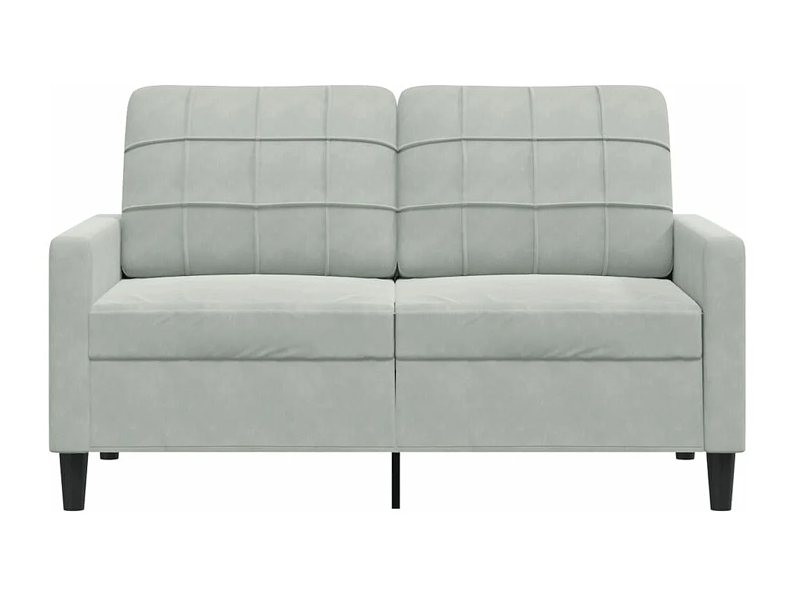 Canapé à 2 places Gris clair 120 cm Velours FR93879