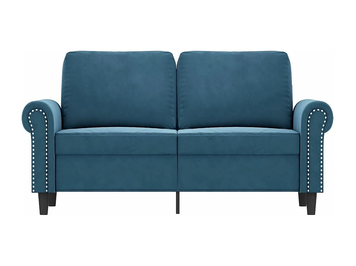 Sofá de 2 plazas terciopelo azul 120 cm ES359187