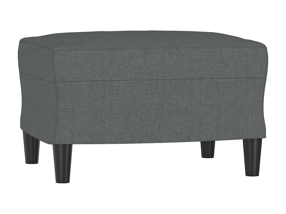 Canapé à 3 places avec repose-pieds Gris foncé 180 cm Tissu FR54174