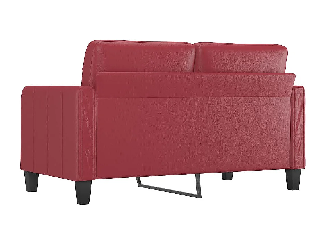 Canapé à 2 places Rouge bordeaux 140 cm Similicuir FR61618