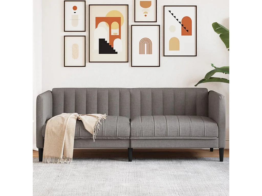 Tweezitsbank stof taupe BE102957