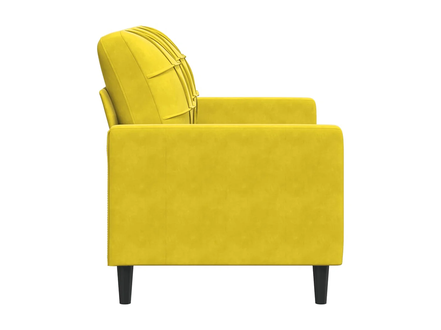 Canapé à 2 places Jaune 120 cm Velours FR83416