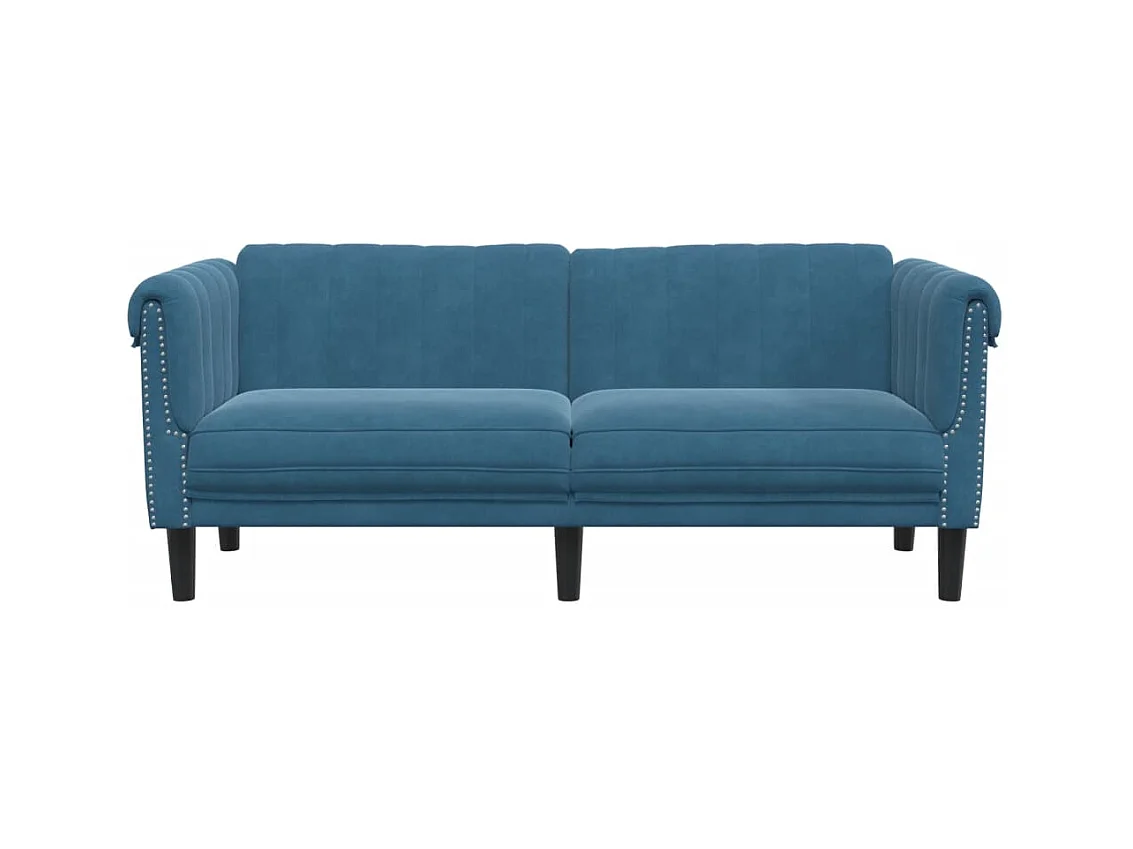 Sofá de 2 lugares veludo azul PT543877