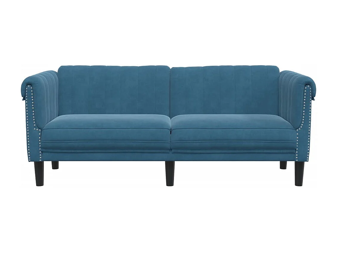 2-zitsbank fluweel blauw BE603205