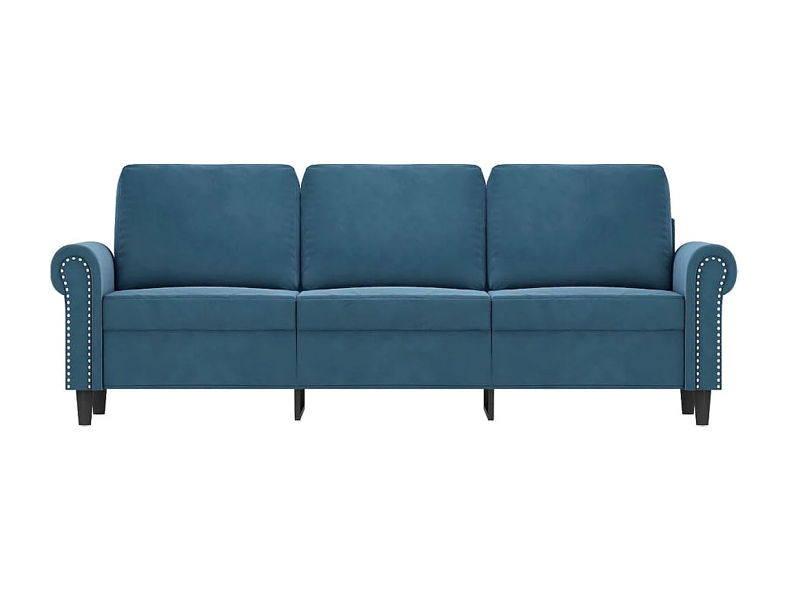 Canapé à 3 places Bleu 180 cm Velours FR43902
