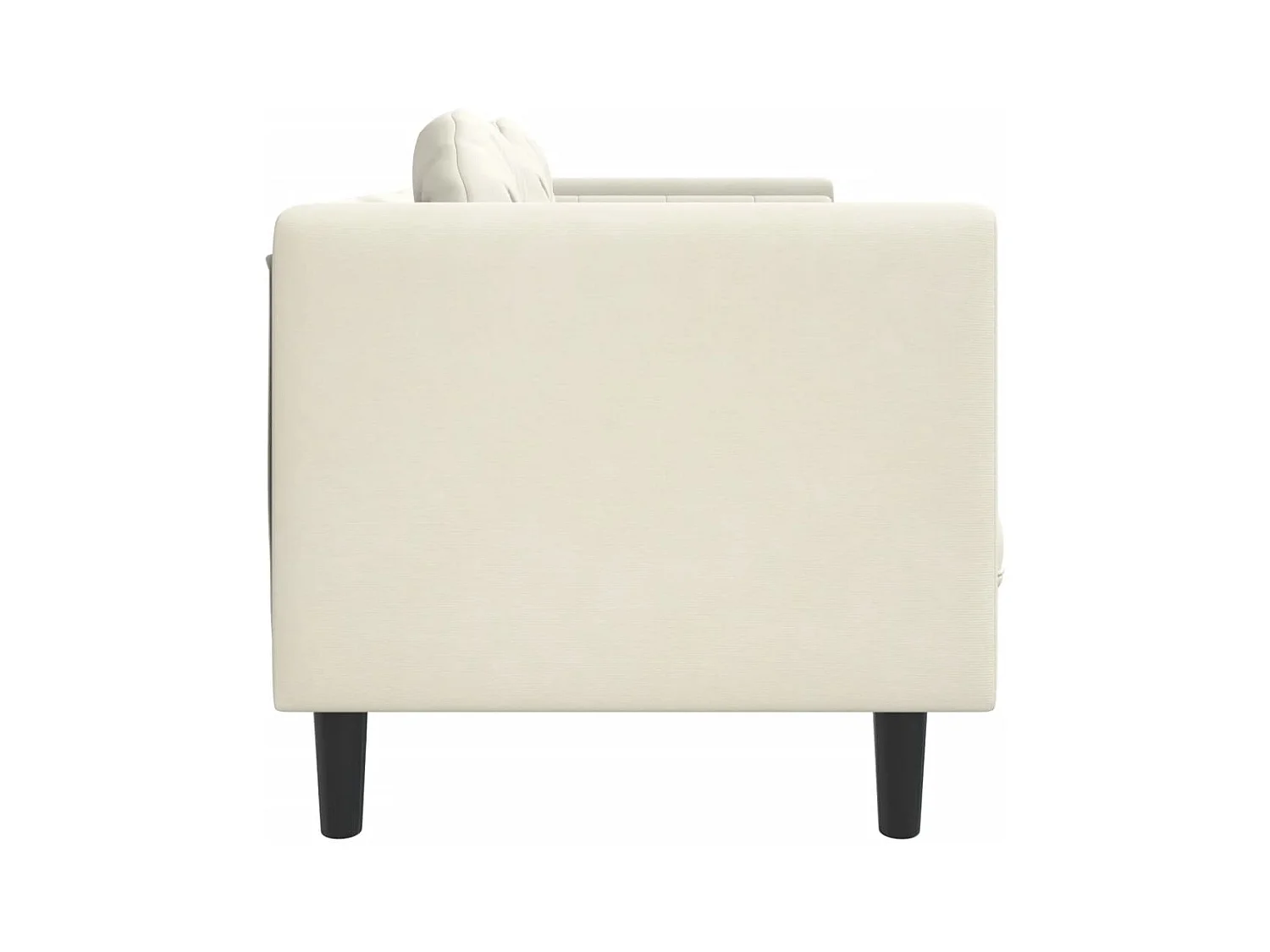 Canapé avec coussins 2 places crème velours FR10649